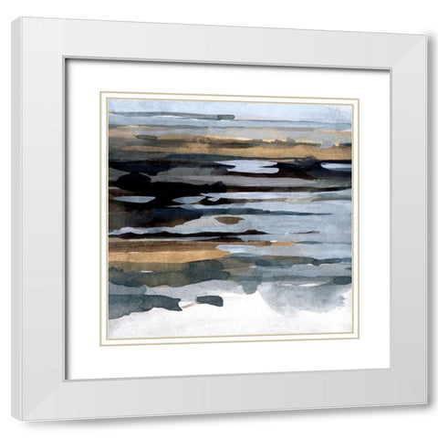Fall Reflections II White Modern Wood Framed Art Print with Double Matting by Caroline, Emma