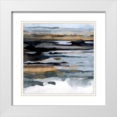 Fall Reflections II White Modern Wood Framed Art Print with Double Matting by Caroline, Emma