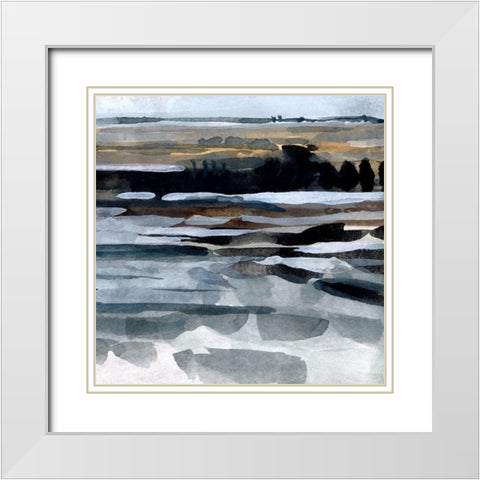 Fall Reflections III White Modern Wood Framed Art Print with Double Matting by Caroline, Emma