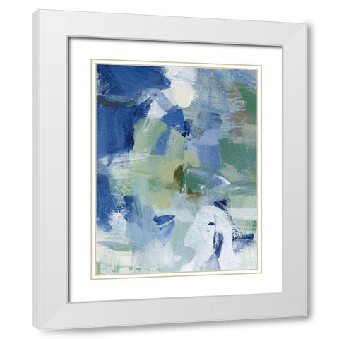 Northern Lights Abstract III White Modern Wood Framed Art Print with Double Matting by Long, Christina