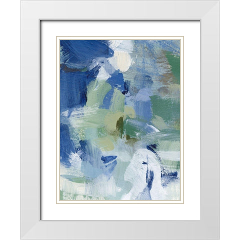 Northern Lights Abstract III White Modern Wood Framed Art Print with Double Matting by Long, Christina