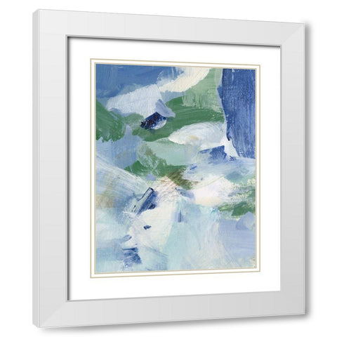 Northern Lights Abstract IV White Modern Wood Framed Art Print with Double Matting by Long, Christina