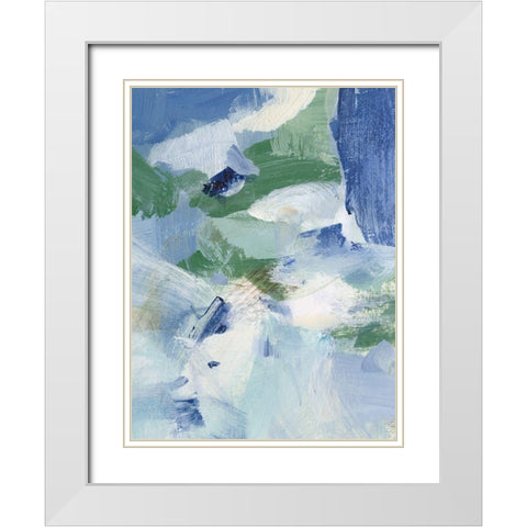 Northern Lights Abstract IV White Modern Wood Framed Art Print with Double Matting by Long, Christina