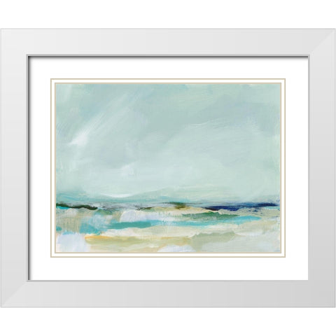 East Coast III White Modern Wood Framed Art Print with Double Matting by Long, Christina