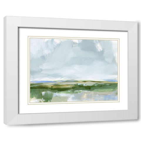 Soft Winds I White Modern Wood Framed Art Print with Double Matting by Long, Christina