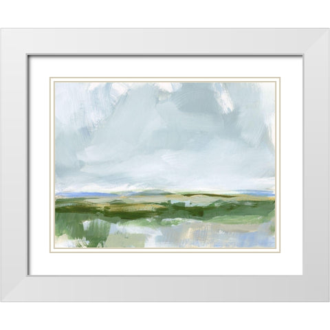 Soft Winds I White Modern Wood Framed Art Print with Double Matting by Long, Christina