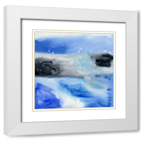 Laguna Azul II White Modern Wood Framed Art Print with Double Matting by Ludwig, Alicia