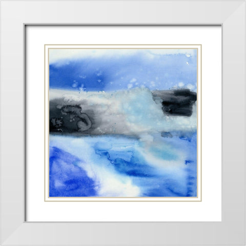 Laguna Azul II White Modern Wood Framed Art Print with Double Matting by Ludwig, Alicia