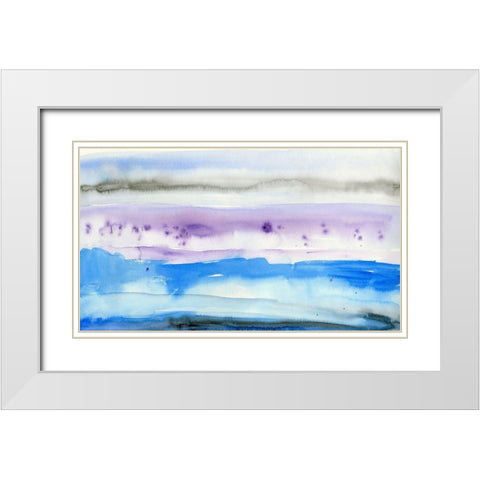 Stardust Memories II White Modern Wood Framed Art Print with Double Matting by Ludwig, Alicia