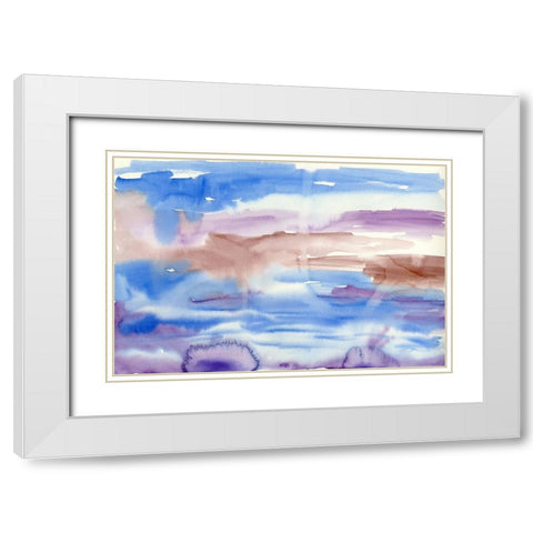 Far Away White Modern Wood Framed Art Print with Double Matting by Ludwig, Alicia