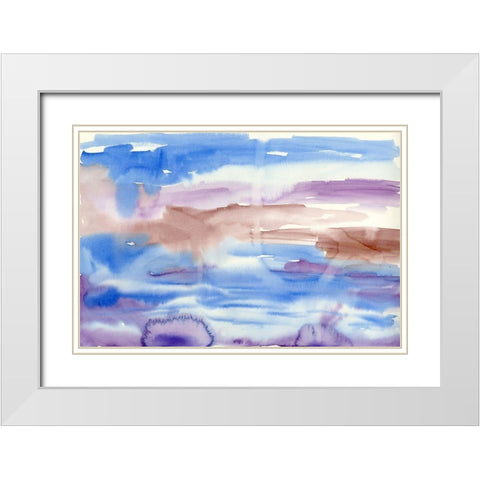Far Away White Modern Wood Framed Art Print with Double Matting by Ludwig, Alicia