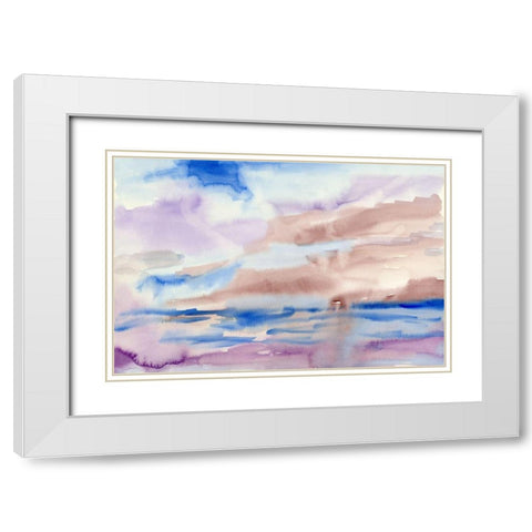 Over The Hills White Modern Wood Framed Art Print with Double Matting by Ludwig, Alicia