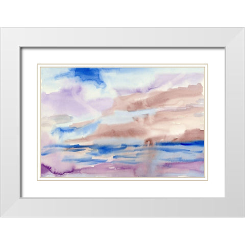 Over The Hills White Modern Wood Framed Art Print with Double Matting by Ludwig, Alicia