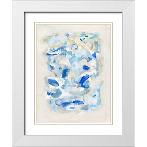 Tinted Abstract II White Modern Wood Framed Art Print with Double Matting by Long, Christina