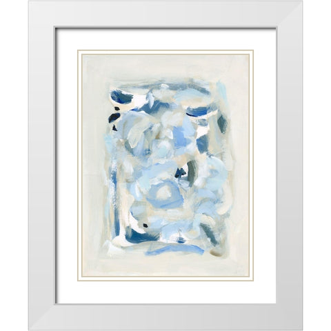Tinted Abstract III White Modern Wood Framed Art Print with Double Matting by Long, Christina