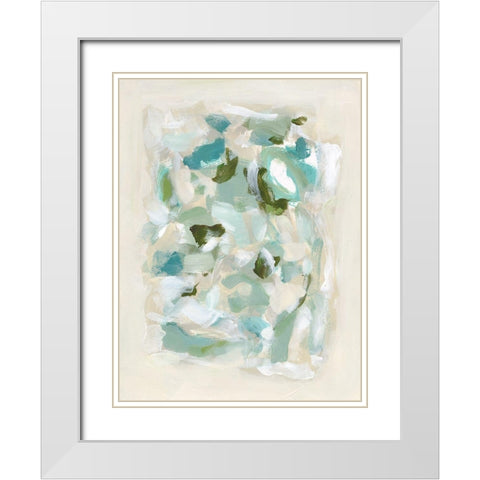 Tinted Abstract V White Modern Wood Framed Art Print with Double Matting by Long, Christina