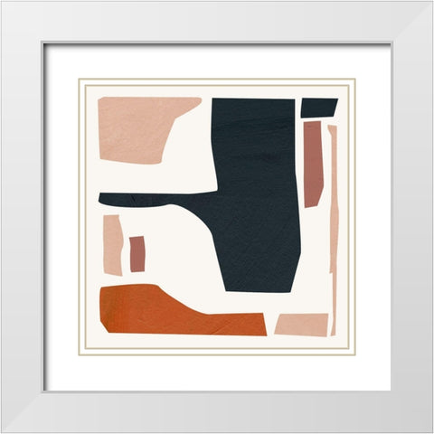 Mid Century Shapes IV White Modern Wood Framed Art Print with Double Matting by Wang, Melissa