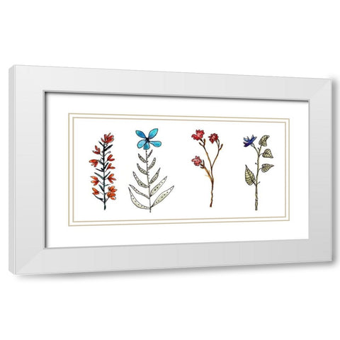 Botanical Vibes II White Modern Wood Framed Art Print with Double Matting by McCreery, Paul