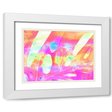 Summer Cheerfulness II White Modern Wood Framed Art Print with Double Matting by Bane, Eva