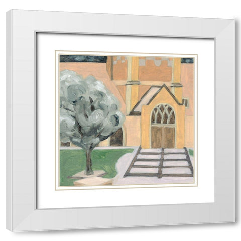 Fall Semester I White Modern Wood Framed Art Print with Double Matting by Wang, Melissa