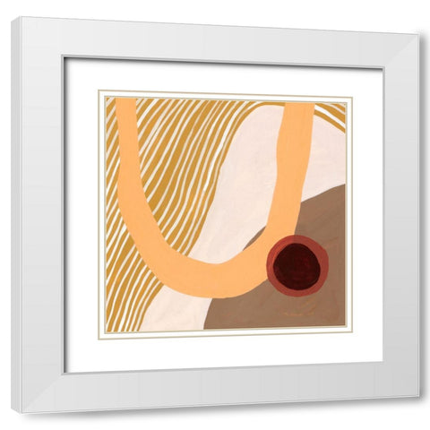 Desert Sun I White Modern Wood Framed Art Print with Double Matting by Wang, Melissa