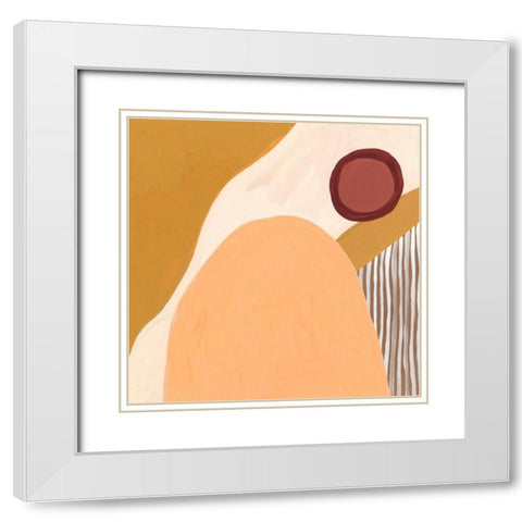 Desert Sun II White Modern Wood Framed Art Print with Double Matting by Wang, Melissa