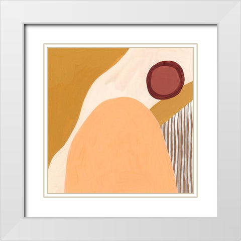 Desert Sun II White Modern Wood Framed Art Print with Double Matting by Wang, Melissa