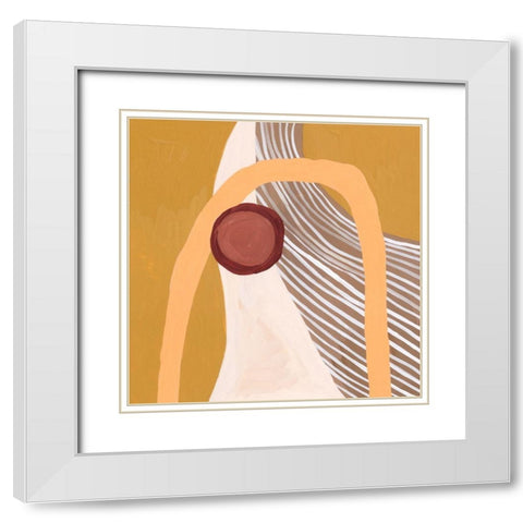 Desert Sun III White Modern Wood Framed Art Print with Double Matting by Wang, Melissa