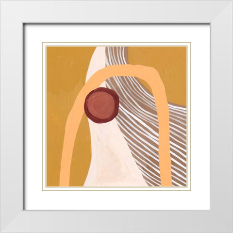 Desert Sun III White Modern Wood Framed Art Print with Double Matting by Wang, Melissa