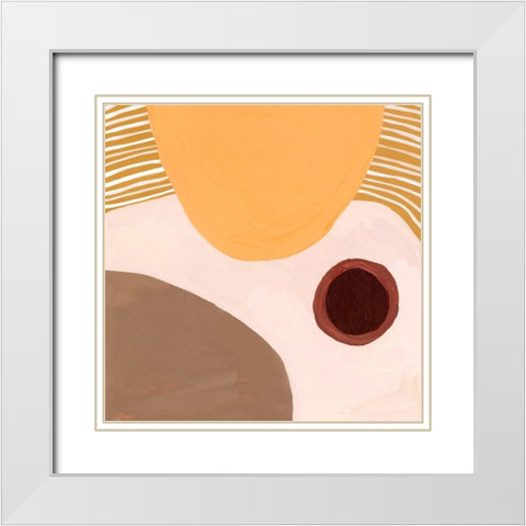 Desert Sun IV White Modern Wood Framed Art Print with Double Matting by Wang, Melissa