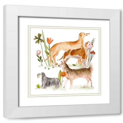 A Little Walk IV White Modern Wood Framed Art Print with Double Matting by Wang, Melissa