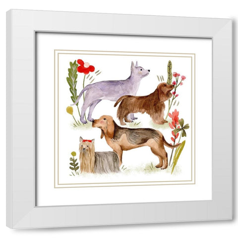 A Little Walk VI White Modern Wood Framed Art Print with Double Matting by Wang, Melissa