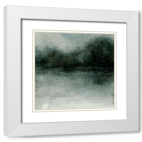 Smoky Landscape I White Modern Wood Framed Art Print with Double Matting by Caroline, Emma