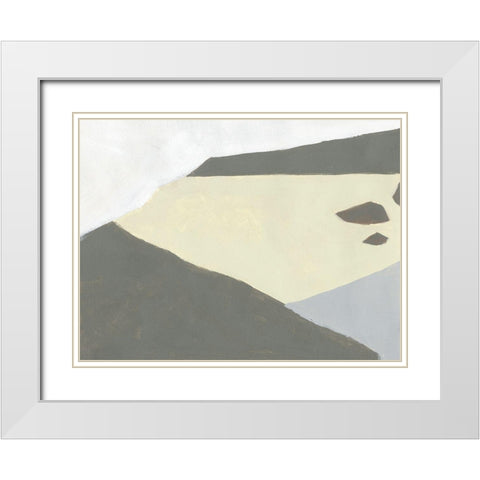 Landscape Composition I White Modern Wood Framed Art Print with Double Matting by Green, Jacob