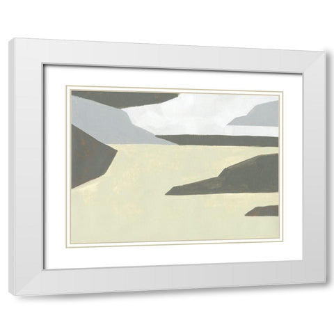 Landscape Composition III White Modern Wood Framed Art Print with Double Matting by Green, Jacob