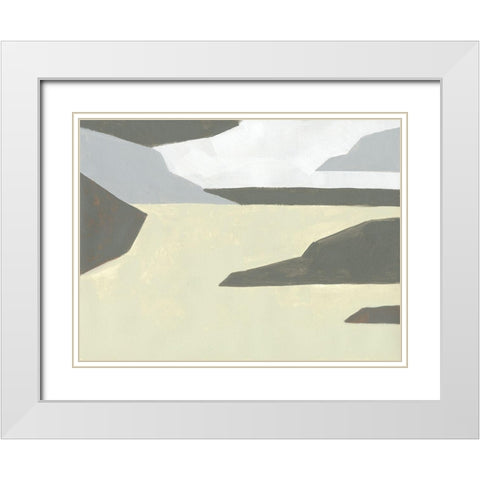 Landscape Composition III White Modern Wood Framed Art Print with Double Matting by Green, Jacob