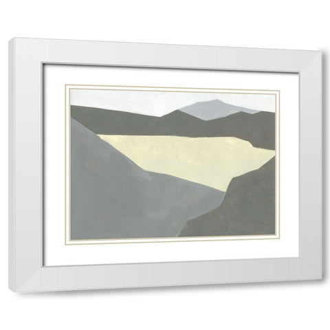 Landscape Composition IV White Modern Wood Framed Art Print with Double Matting by Green, Jacob