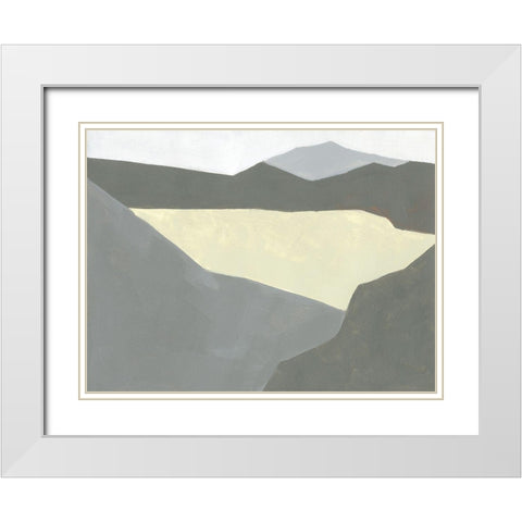 Landscape Composition IV White Modern Wood Framed Art Print with Double Matting by Green, Jacob