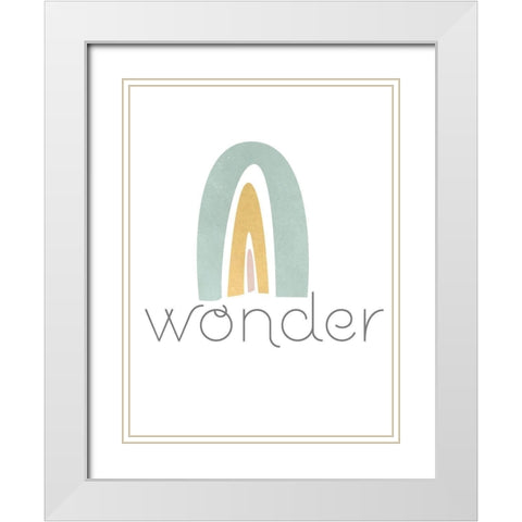 Rainbow Play III White Modern Wood Framed Art Print with Double Matting by Fagalde, Jarman