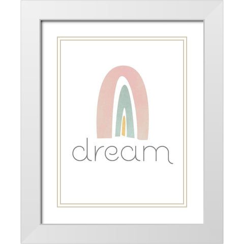 Rainbow Play IV White Modern Wood Framed Art Print with Double Matting by Fagalde, Jarman