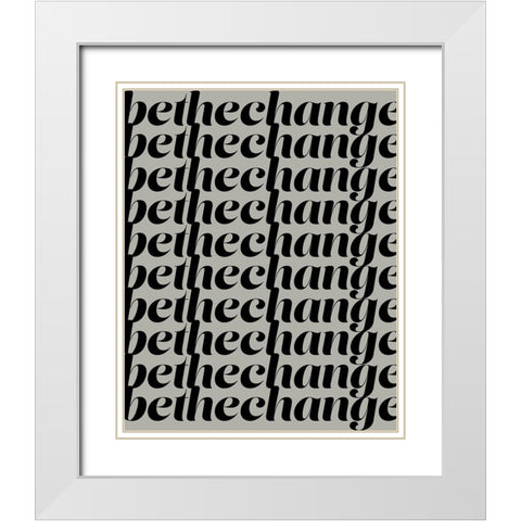 Positively II White Modern Wood Framed Art Print with Double Matting by Fagalde, Jarman