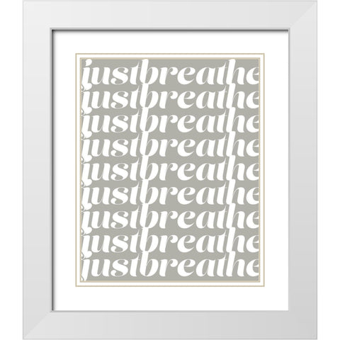 Positively III White Modern Wood Framed Art Print with Double Matting by Fagalde, Jarman