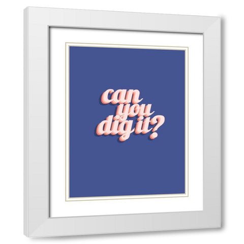 Slang I White Modern Wood Framed Art Print with Double Matting by Hambly, Anna