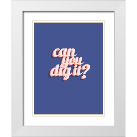 Slang I White Modern Wood Framed Art Print with Double Matting by Hambly, Anna