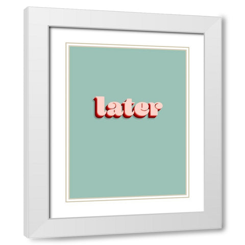 Slang III White Modern Wood Framed Art Print with Double Matting by Hambly, Anna