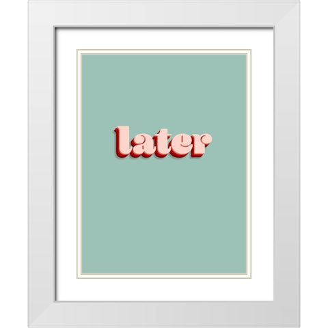 Slang III White Modern Wood Framed Art Print with Double Matting by Hambly, Anna