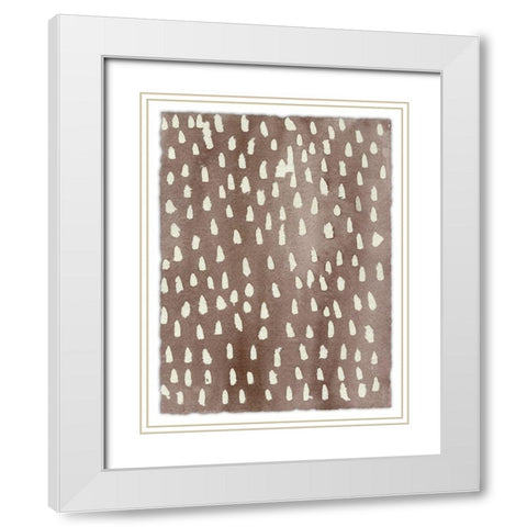 Ancestral Marks IX White Modern Wood Framed Art Print with Double Matting by Moore, Regina