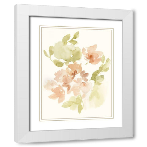 The Softest Petals II White Modern Wood Framed Art Print with Double Matting by Goldberger, Jennifer