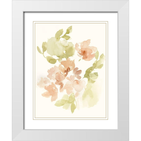 The Softest Petals II White Modern Wood Framed Art Print with Double Matting by Goldberger, Jennifer