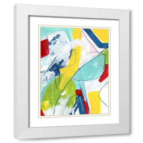 Camera Shy IV White Modern Wood Framed Art Print with Double Matting by Vess, June Erica